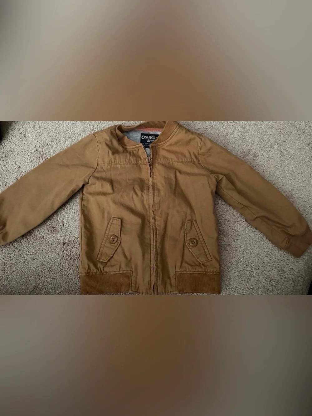 2T OshKosh B'gosh Kids' Tan Bomber Jacket